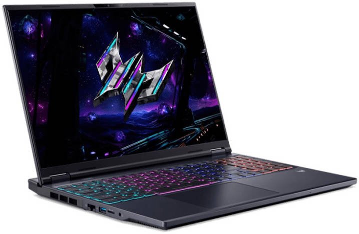 Acer Predator Helios Neo 16 Gaming Laptop, 16" WQXGA IPS 240Hz, Intel Core Ultra 9 275HX, 16GB RAM, 1TB SSD, NVIDIA GeForce RTX 5070 8GB, RGB Backlit ENG K/B, Win 11 Home, Black | NH.QX5EM.003