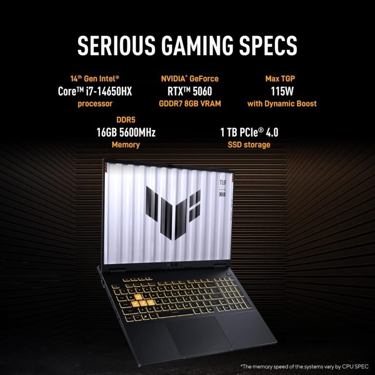 ASUS TUF F16 16" Gaming Laptop - Off Black (Intel Core i7 14650HX/16GB RAM/512GB SSD/GeForce RTX 5060/Win11) French/English